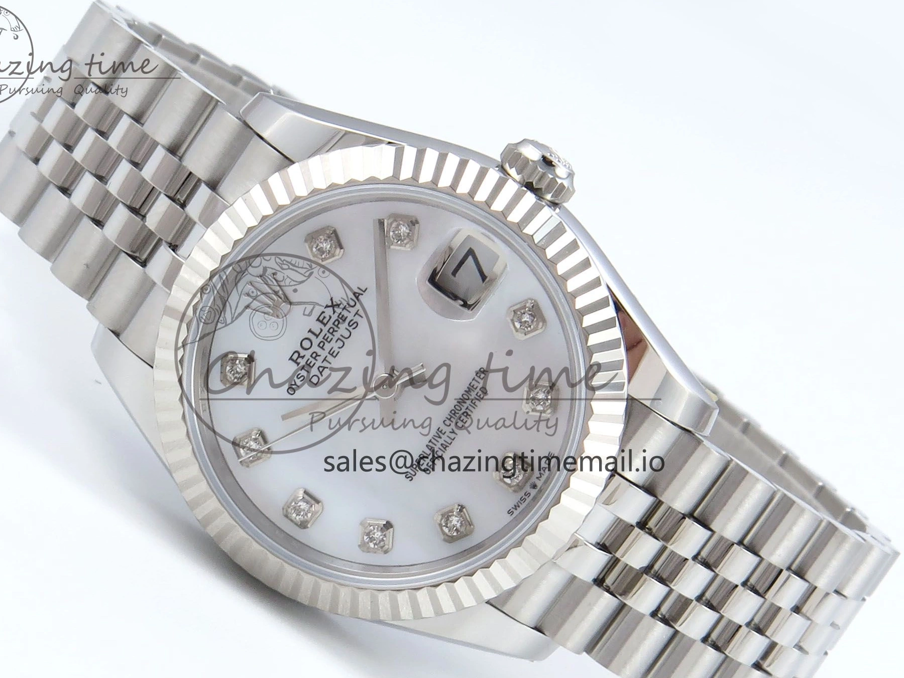 MOP 1:1 Diamonds 2688 904L SS ETA 278274 DateJust Edition Jubilee ARF Steel Dial Best on 31 Bracelet White 0413
